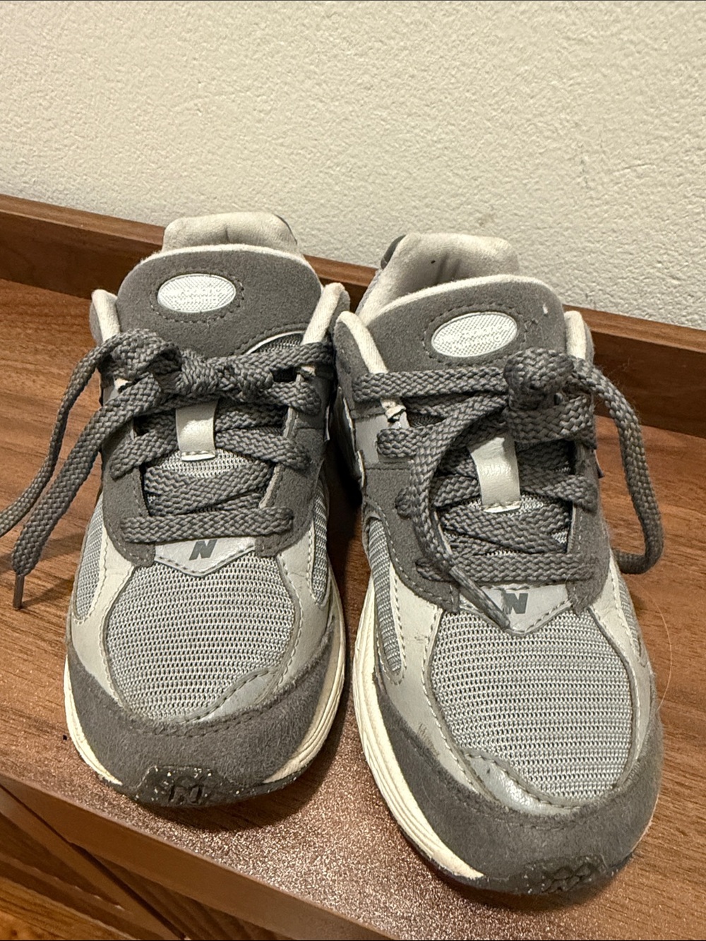 New Balance Kids Gray and Light Gray Sneakers